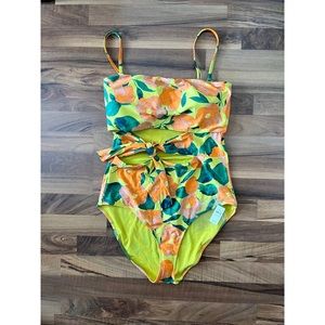 NWT Aerie wrap strapless one piece swimsuit XL LONG